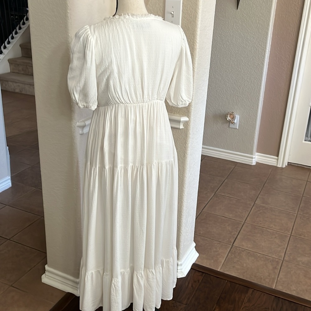 Shein ivory three tiered dress Size M /6 - Picture 11 of 17
